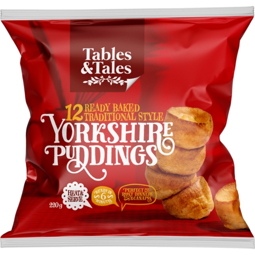 Tables & Tales Yorkshire Pudding 12 Pack 220g