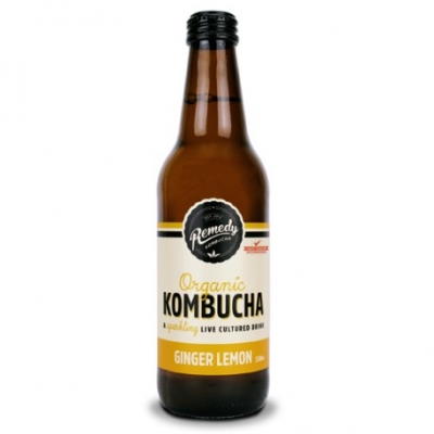 Remedy Organic Kombucha Ginger & Lemon 330ml