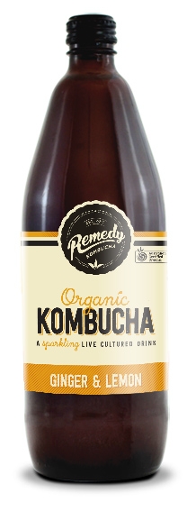 Remedy Organic Kombucha Ginger & Lemon 750ml