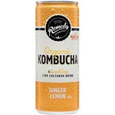 Remedy Organic Kombucha Ginger Lemon 250ml