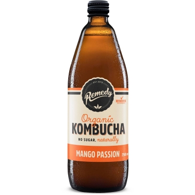 Remedy Organic Kombucha Mango Passion 750ml
