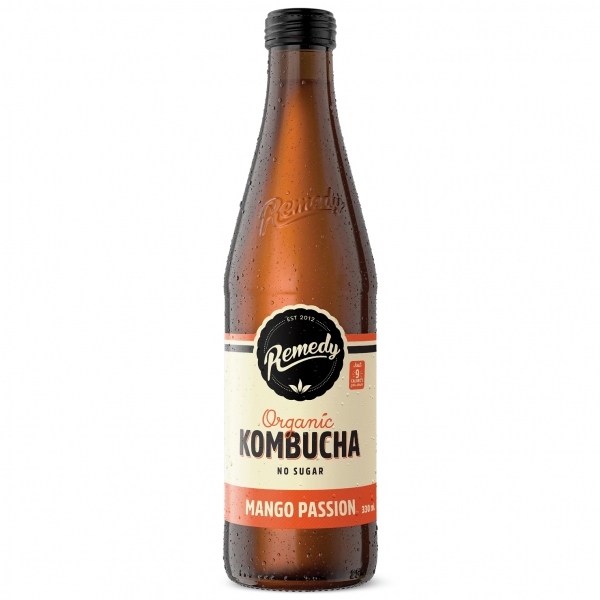 Remedy Organic Kombucha Mango Passion 330ml