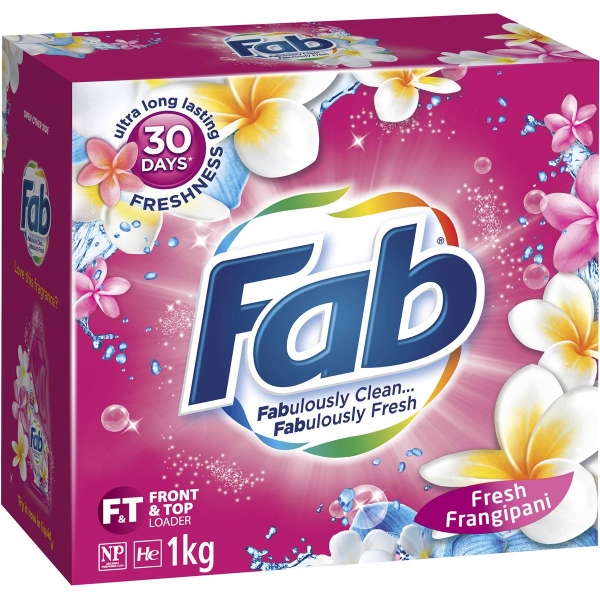 Fab Laundry Powder Fresh Frangipani 1kg