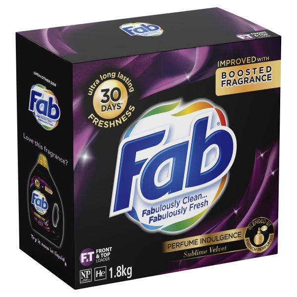 Fab Laundry Powder Perfume Indulgence Sublime Velvet 1.8kg