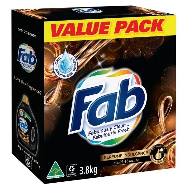 Fab Laundry Powder Perfume Indulgence Gold Absolute 3.8kg