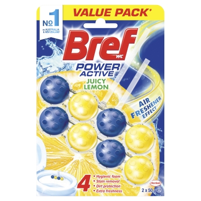 Bref Under The Rim Power Active Juicy Lemon 2 x 50g