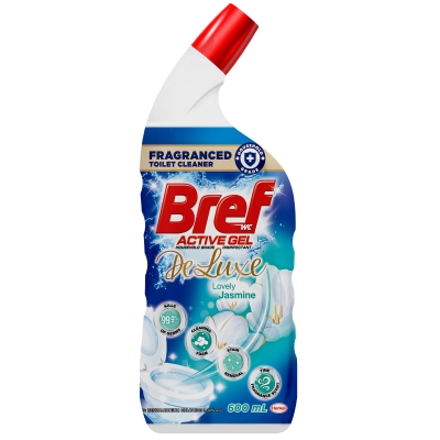 Bref Deluxe Action Gel Toilet Cleaner Lovely Jasmine 600ml