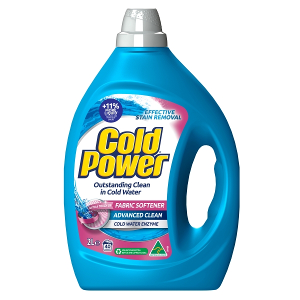 Cold Power Laundry Detergent Touch of Fabric Softener 2lt