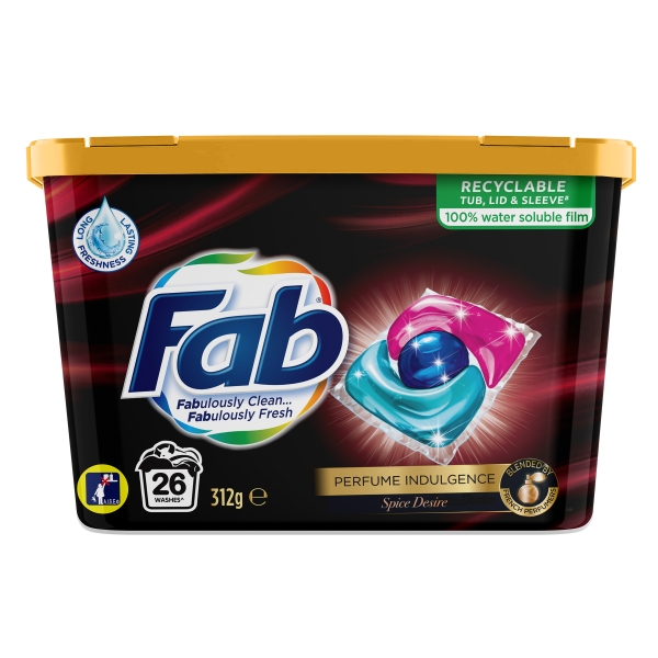 Fab Laundry Capsules Spice Desire 26 Pack