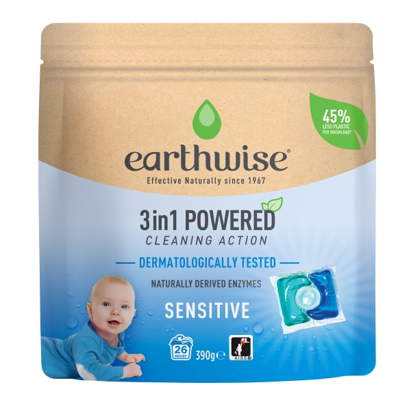 Earthwise Laundry Detergent Capsules Sensitive 26 Pack