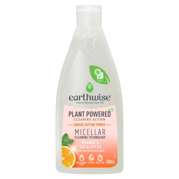 Earthwise Dish Washing Liquid Orange & Eucalyptus 500ml