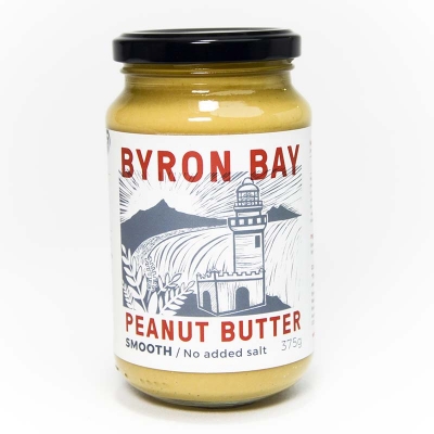 Byron Bay Peanut Butter Smooth No Added Salt 375g