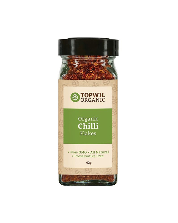 Topwil Organic Red Chilli Flakes 42g