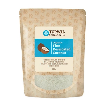 Topwil Organic Desiccated Coconut Fine 200g