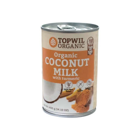 Topwil Organic Coconut Milk With Turmeric 400g