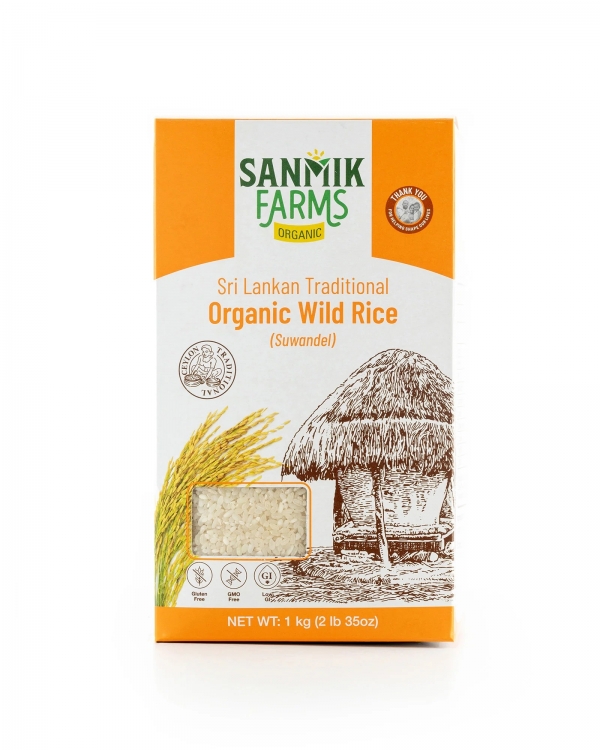 Sanmik Farms Organic Wild Rice Medium Grain 1kg