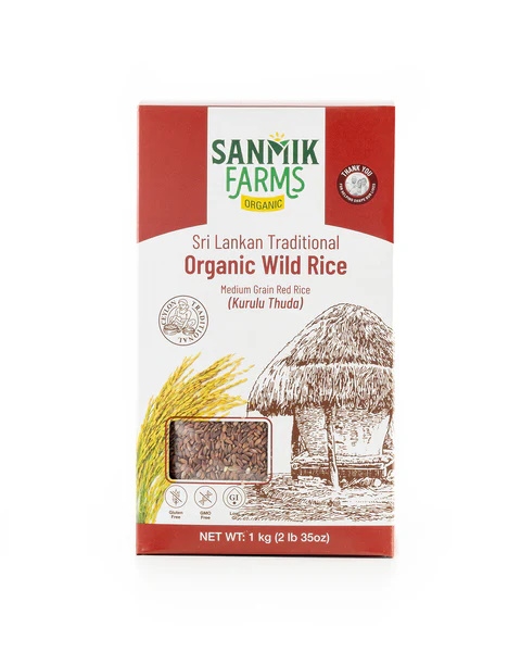 Sanmik Farms Organic Wild Rice Medium Grain Red 1kg