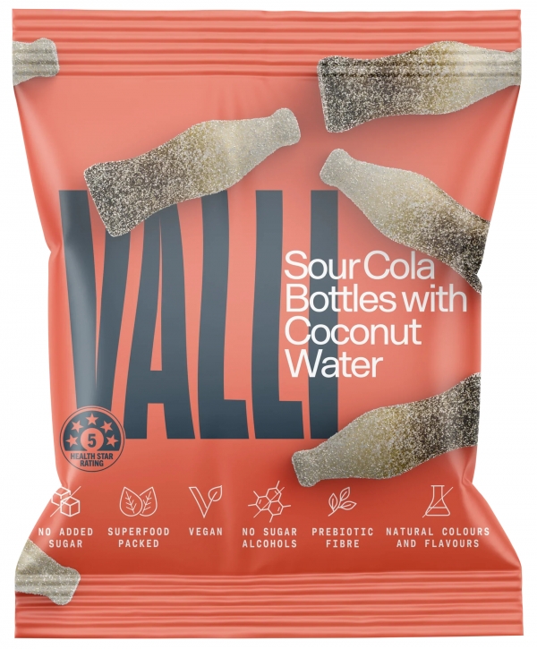 Valli Sour Cola Bottles 50g