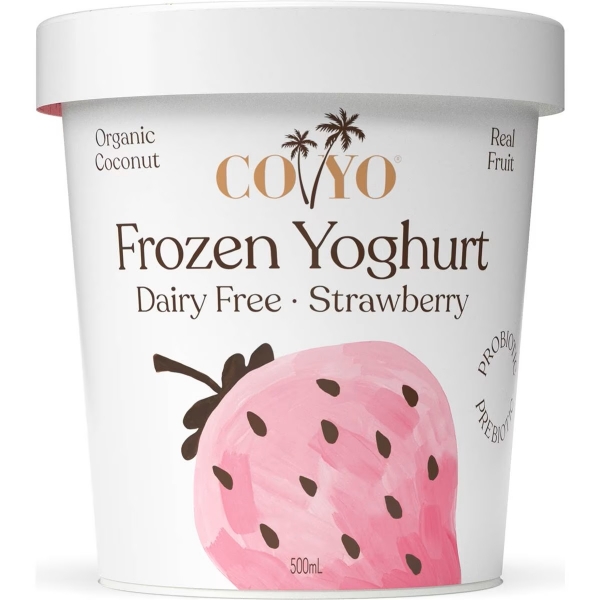 Coyo Frozen Organic Coconut Yoghurt Strawberry 500ml
