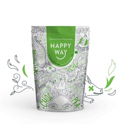 Happy Way Protein Powder Choc Pea Princess Vegan 60g