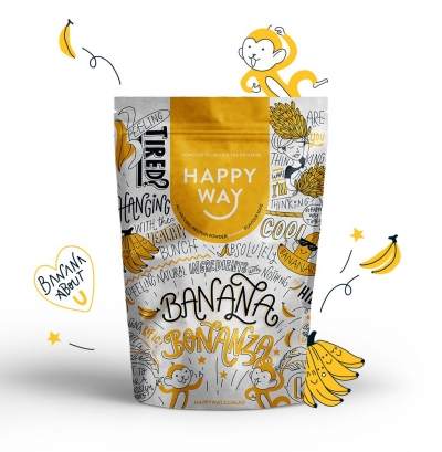 Happy Way Protein Powder Banana Bonanza 500g