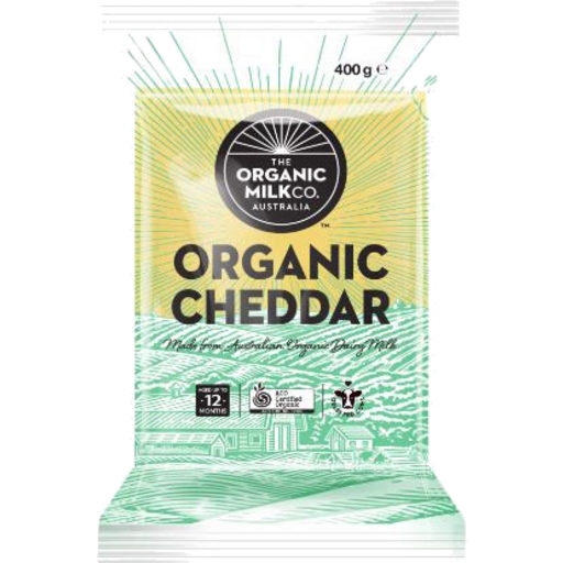 The Organic Milk Co Organic Cheddar Block 400g