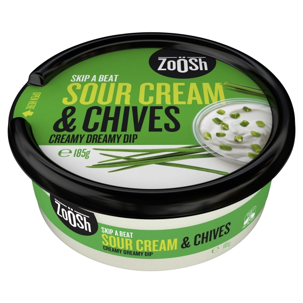 ZoOsh Sour Cream & Chives Dip 185g