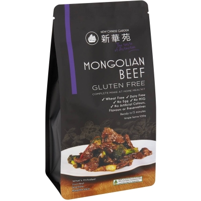 New Chinese Garden Frozen Mongolian Beef Gluten Free 530g