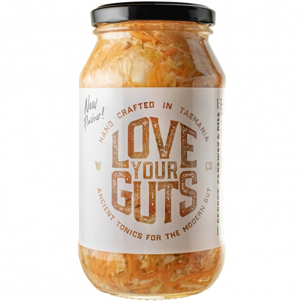 Love Your Guts Sauerkraut Carrot Caraway & Dill 500g