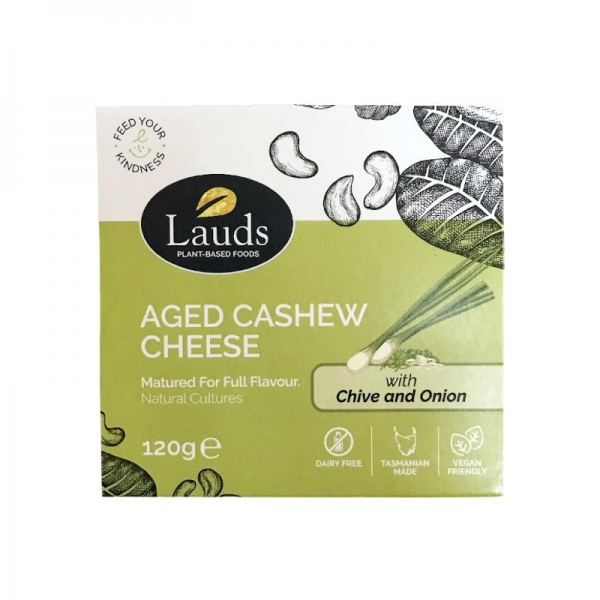 Lauds Plant Based Aged Cashew Chives & Onion 120g