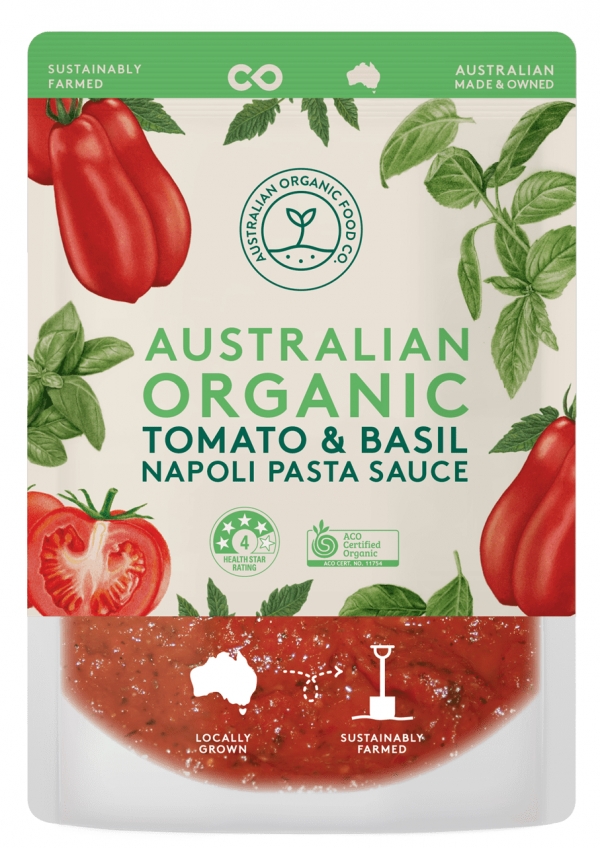 Australian Organic Food Co Pasta Sauce Tomato Napoli 400g