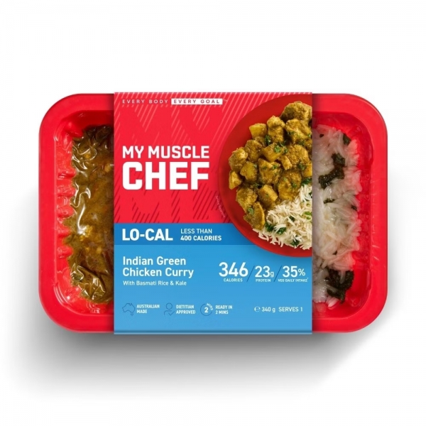 My Muscle Chef Green Chicken Curry & Basmati Rice 340g