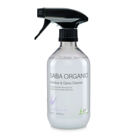 Saba Organics Window & Glass Cleaner Tasmanian Lavender 500ml