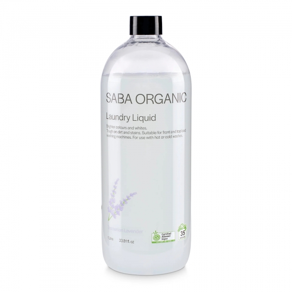 Saba Organic Laundry Liquid Tasmanian Lavender 1Lt