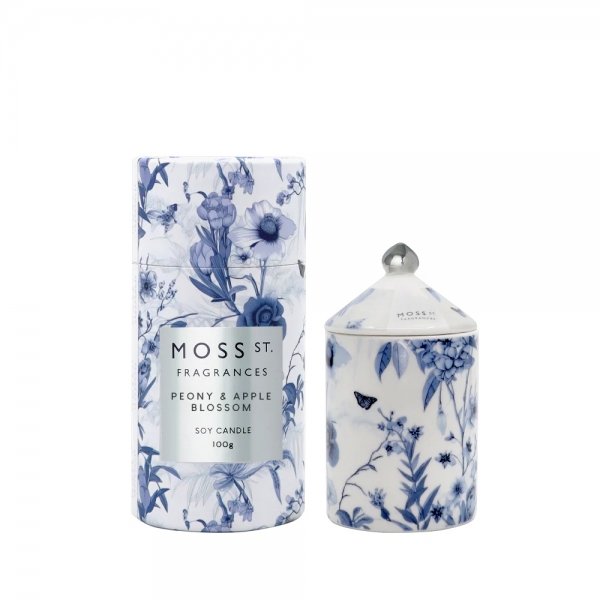 Moss St Mini Candle Peony & Apple Blossom 100g