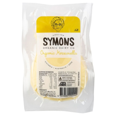Symons Organic Mozzarella 250g