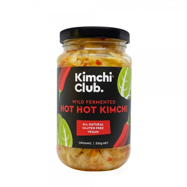 Kimchi Club Organic Wild Fermented Hot Hot Kimchi 350g