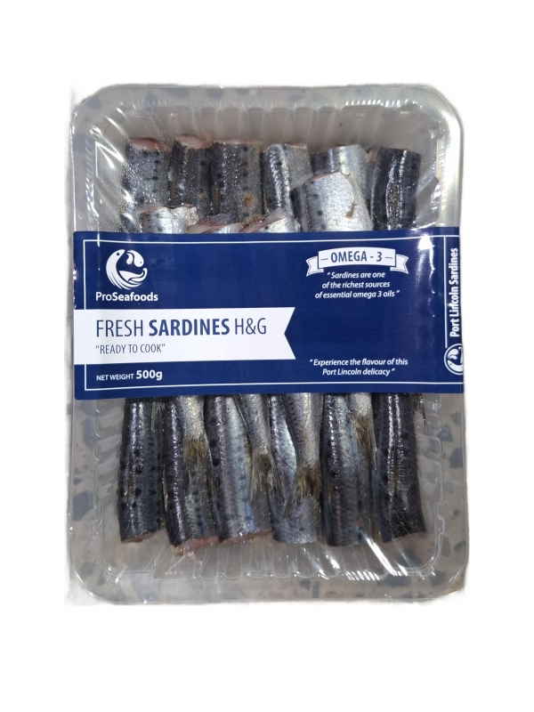 Proseafoods Sardines H&G Trunks Pre-Pack 500g