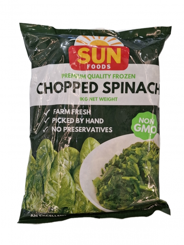 Sun Foods IQF Chopped Spinach 1kg