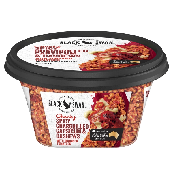 Black Swan Chunky Dip Spicy Capsicum & Cashews 150g