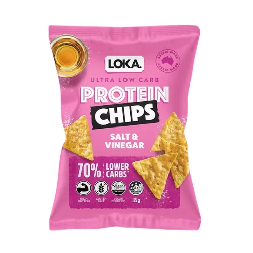 Loka Foods Protein Chips Salt & Vinegar 35g