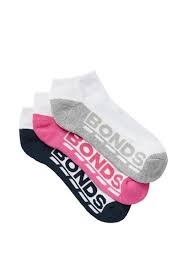 Bonds Women Socks Logo Lowcut 3 Pack