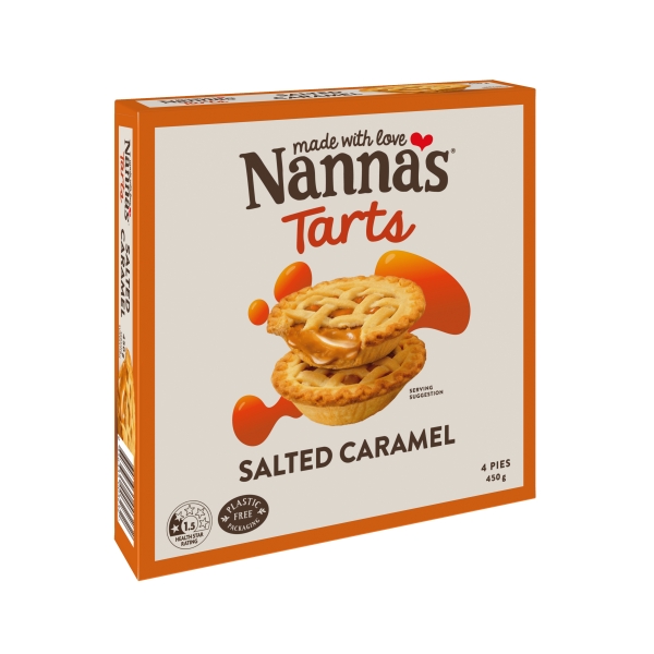 Nanna's Tarts Salted Caramel 4 Pack 450g