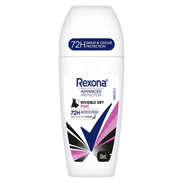 Rexona Antiperspirant Roll On Women Invisible Pure 50ml