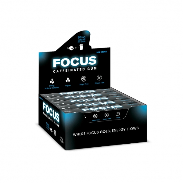 LA Gum Focus Caffeinated Ice Mint 32g
