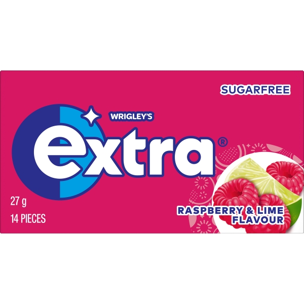 Wrigley's Extra Raspberry & Lime Sugar Free Chewing Gum 27g