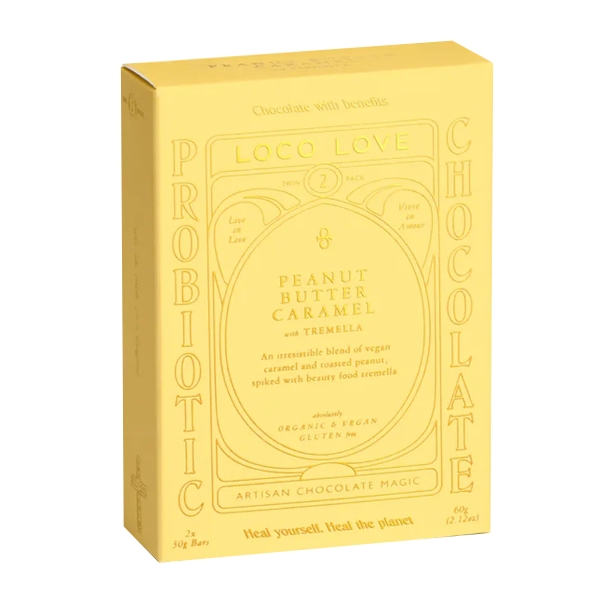 Loco Love Chocolate Twin Pack Peanut Butter Caramel 70g