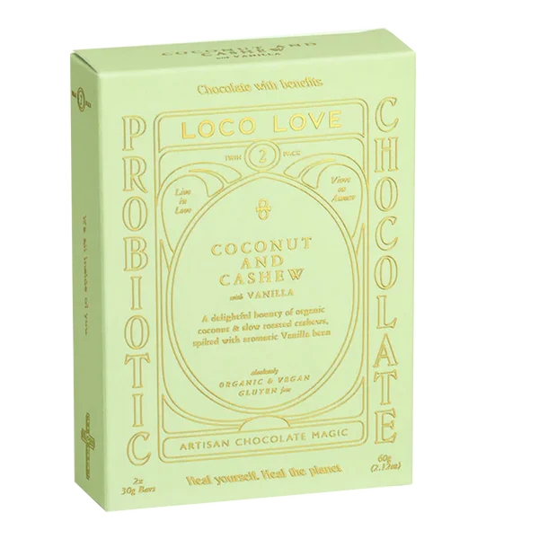 Loco Love Chocolate Twin Pack Coconut & Cashew 70g