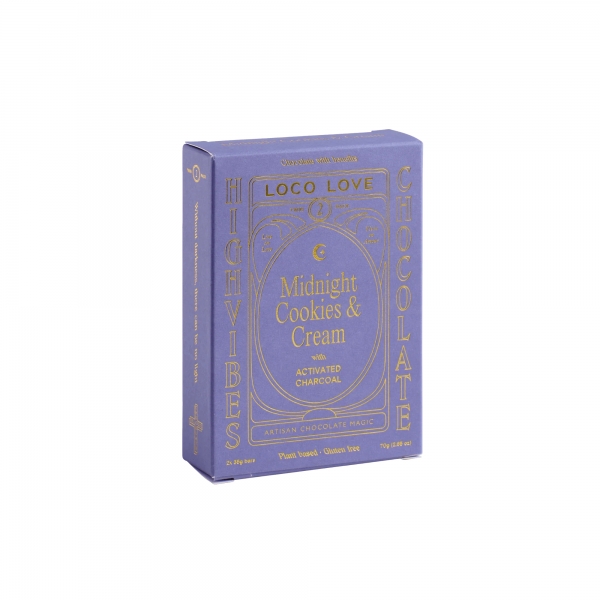 Loco Love Chocolate Twin Pack Midnight Cookies & Creme 70g