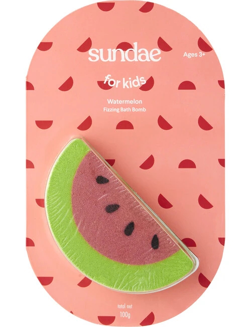 Sundae Kids Fizzing Bath Bomb Watermelon 150g